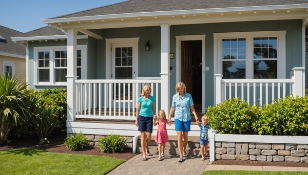 Les familles aiment les bungalows en bord de mer